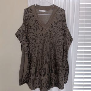 LK Collection tunic leopard sweater